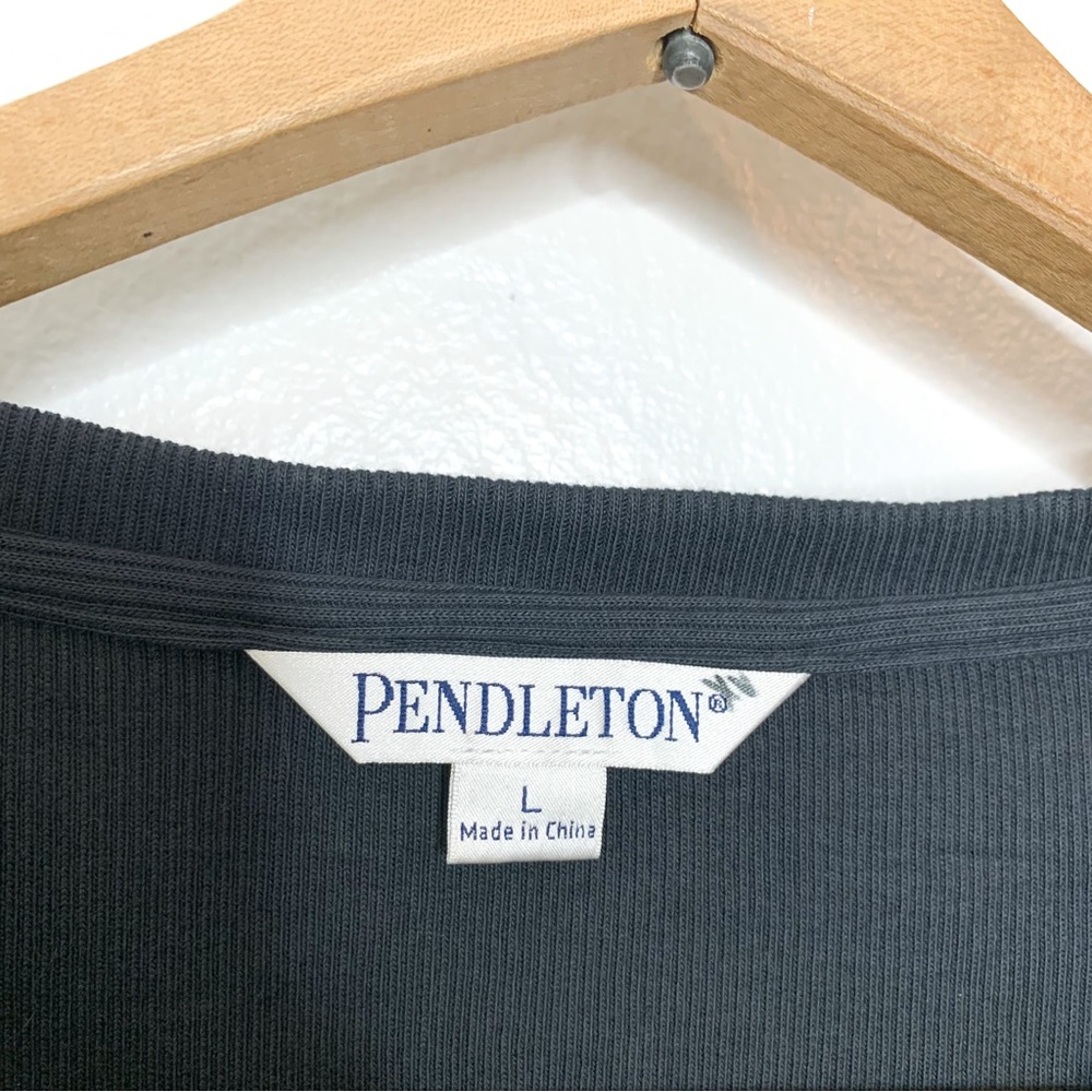 Pendleton Ruffle Button Front Cardigan Top Dark G… - image 4